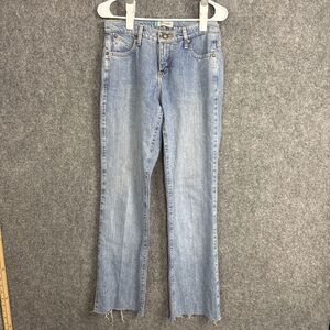 Wrangler Cash Jeans Womens Size 3 / 4 Blue Raw Hem Cowgirl Western